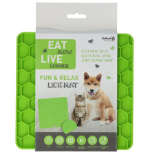 Eat Slow Live Longer Fun & Relax Lick Mat Verde